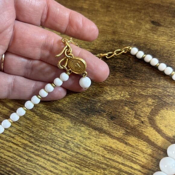 Liz Claiborne White Strand & Blue Shell Necklace Lot Beach Chic Set Summer Style - Picture 6 of 10